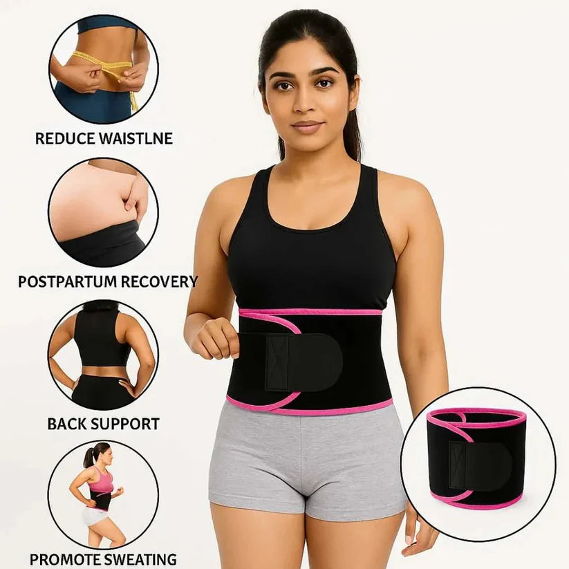 🔥 adjustable waist trimmer belt sweat enhancing tummy control