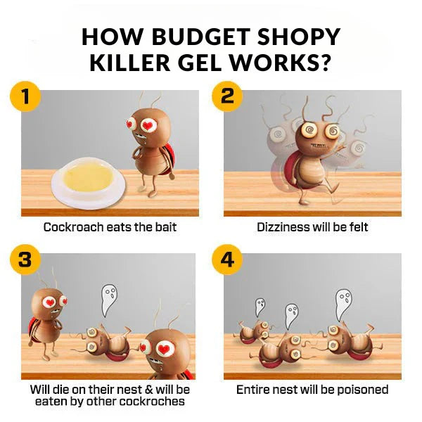 Cockroach Killer Gel | 🔥FLAT 50% OFF SAVING🔥 Pack of 2 (Buy 1 Get 1 Free) + Free Glue Trap